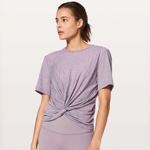 Lululemon Twist Front Tee, heather purple